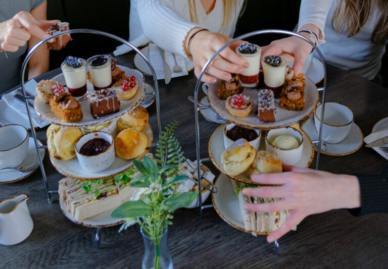 Afternoon Tea tray at Peckforton Castle Cheshire
