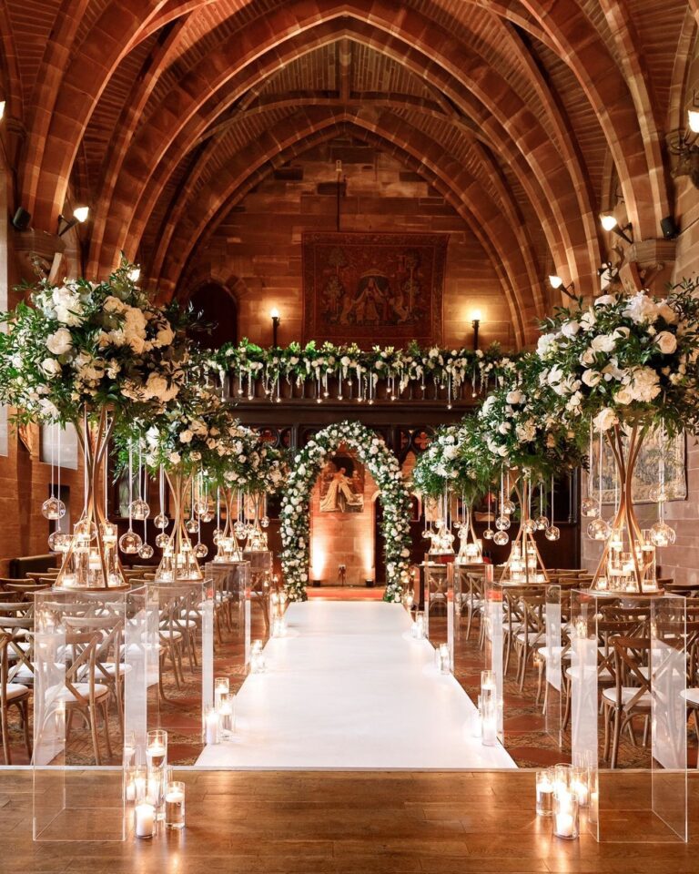 Great Hall at Peckforton Castle, Cheshire's premier castle wedding venue