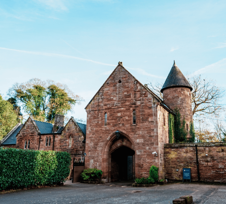 The Lodge entrance, at Peckforton Castle