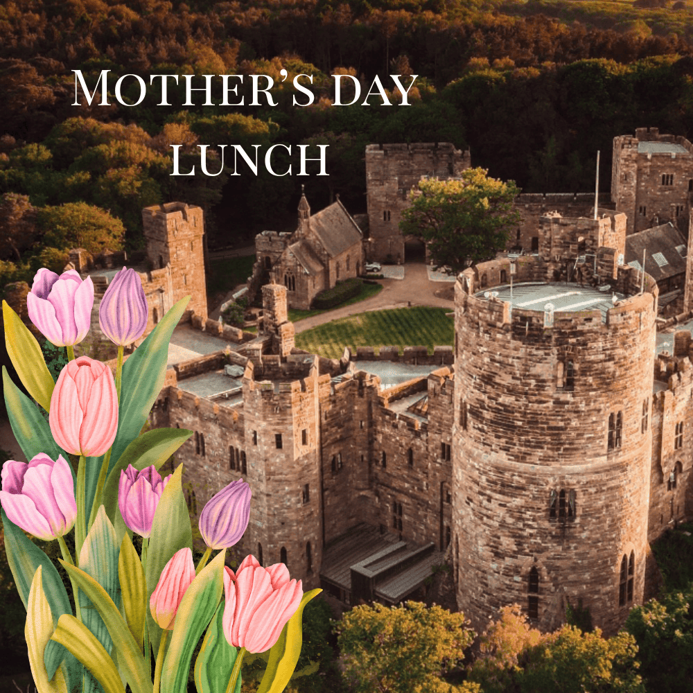 peckforton castle, tulips, mothers day lunch