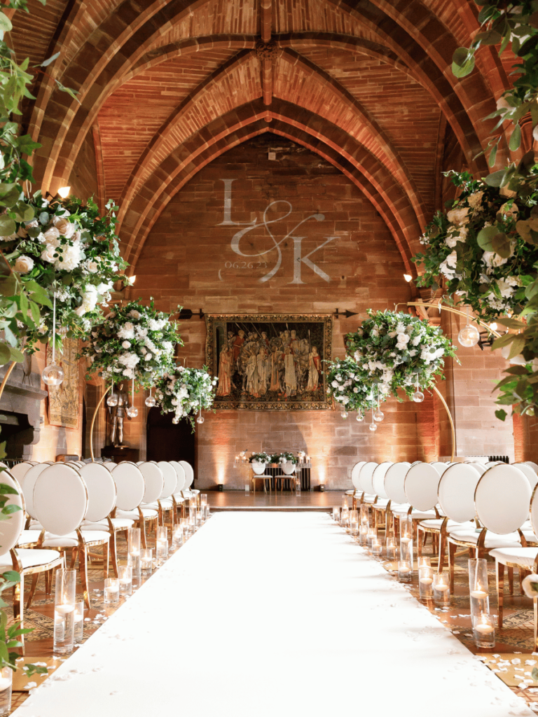 wedding ceremony in the great hall