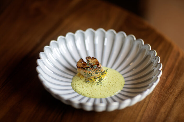 1851 restaurant - scallop - peckforton castle
