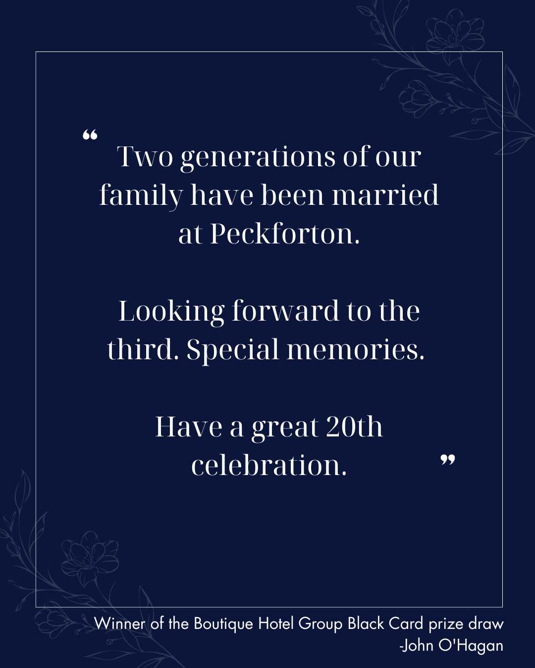 20th anniversary prize draw winners peckforton castle - 2006 couples also 20th anniversary same as peckforton castle